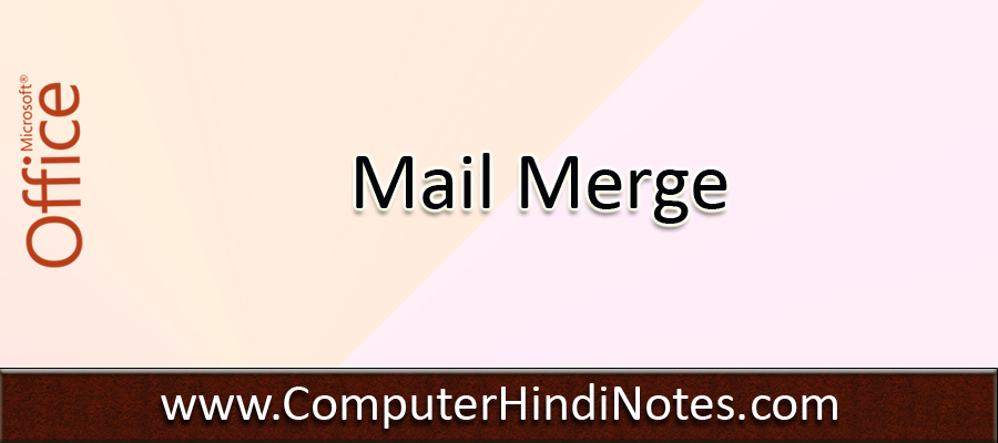 Mail Merge in MS Word