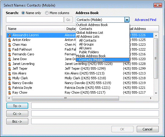 OutlookAddressBookView 2.43 for ios download free