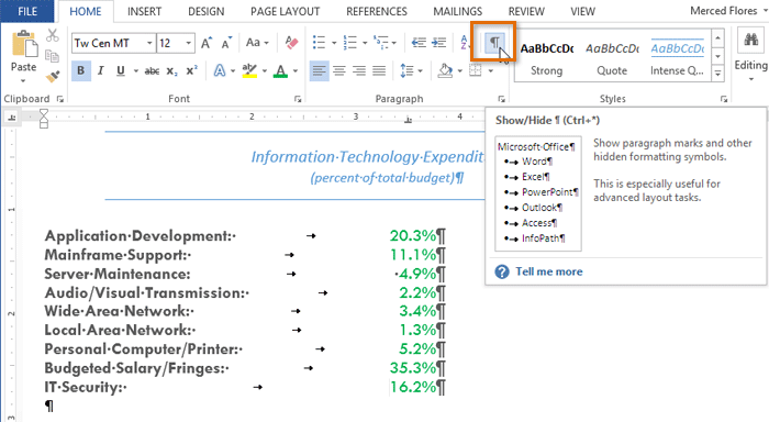 How To Use Tabs In Ms Word