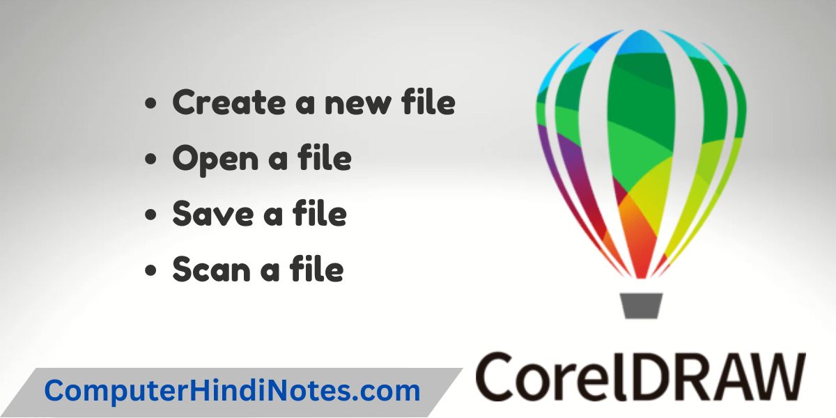 How to save file in corel draw computer hindi notes