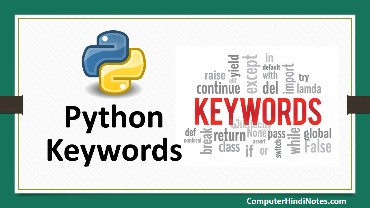 python keywords computer hindi notes