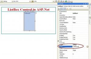 asp net list box items control property